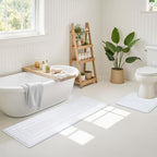 GRANNY SAYS White Bathroom Runner Rug 59" x 20", Soft Microfiber Bath Mat - Image 7