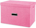 Large Linen Fabric Foldable Storage Bins by Unknown
