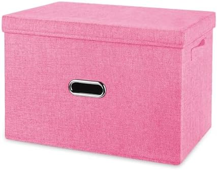 Large Linen Fabric Foldable Storage Bins by Unknown