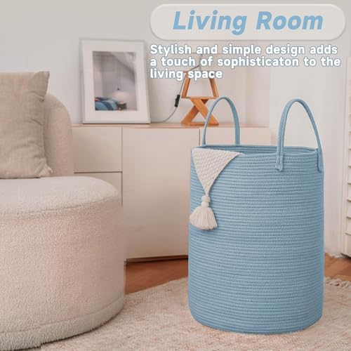 JMvicyroam 60L Cotton Rope Laundry Basket Hamper - Image 3