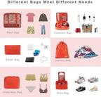 BAGAIL 8 Set Packing Cubes Luggage Packing Organizers - Image 5