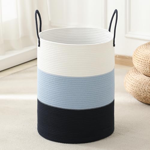 Laundry Basket Hamper Tall Rope Storage Woven by AMTOTAM