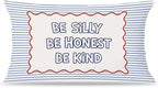 Be Silly Be Honest Be Kind Blue Striped Pillow Cover 20x12, Retro Boys Girls by Unknown