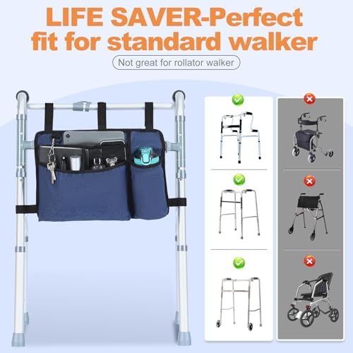 Premium Walker Bags for Folding Walkers Accessories - Image 6