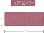 Yeaban Chenille Dusty Rose Bathroom Runner Rug 17"x47" - Image 2