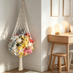 78 Inch Stuffed Animal Storage Net Corner Stuffy Hammock by ONEPENG