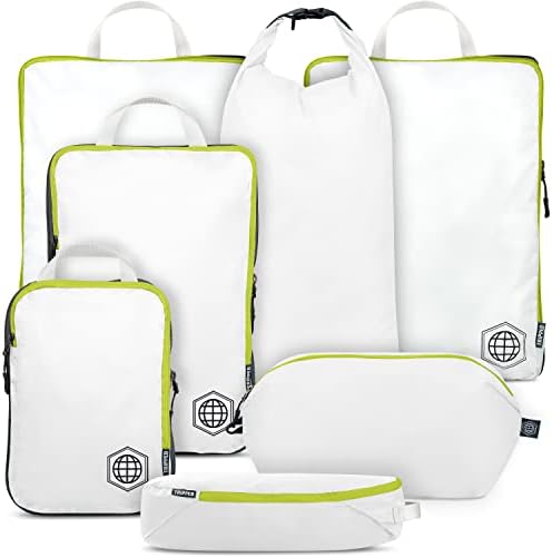 TRIPPED Travel Gear Large Compression Packing Cubes 7-Piece Set by TRIPPEDTravelGear