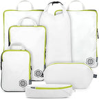 TRIPPED Travel Gear Large Compression Packing Cubes 7-Piece Set by TRIPPEDTravelGear