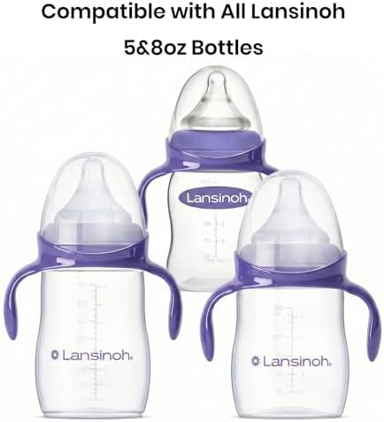 CHUBBIEE Baby Bottle Handles for Lansinoh 5oz & 8oz Bottles, Ergonomic Non-Slip - Image 4