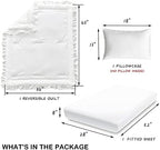 3 Pieces Crib Bedding Set Baby Ruffle Quilted Comforter - Image 4