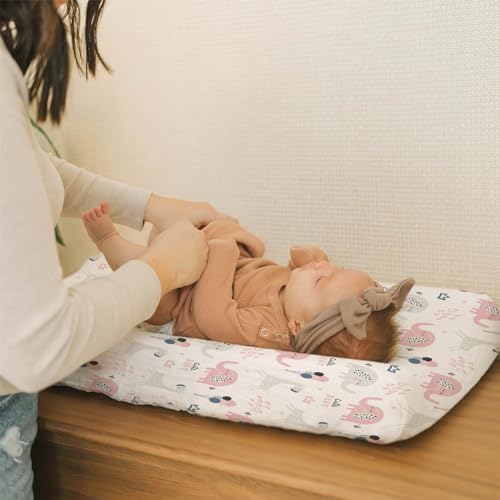 BROLEX Changing Pad Covers for Baby: Boy Girls Ultra Stretchy Soft 2 Pack - Image 4