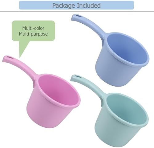 EIKS 3 Pack Plastic Water Ladle Home Kitchen Scoop - Image 2