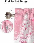 Vandarllin Pink Christmas Valance Curtains - Image 7