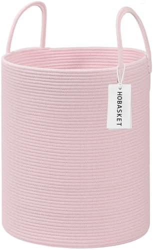 Large Woven Laundry Basket Hamper, 100L Cotton Rope Storage Bin by Hobasket