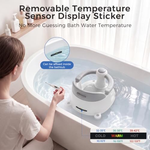 Baby Bath Seat for Babies 6 Months & Up, Temperature Alert Baby Bathtub Seat - Image 3