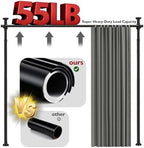 Room Divider Curtain Set-No Drilling Curtain Rod Set, Curtains - Image 6