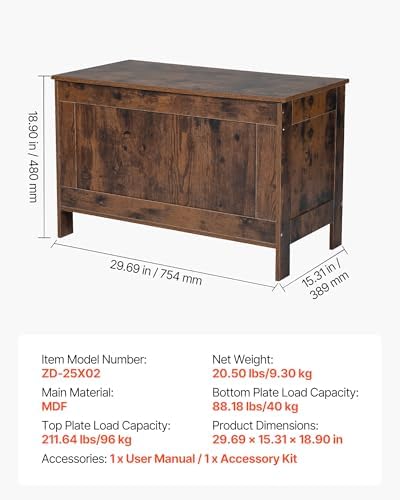 VEVOR Kids Storage Bench, Wooden Toy Box Chest, Large Storage Cabinet - Image 3