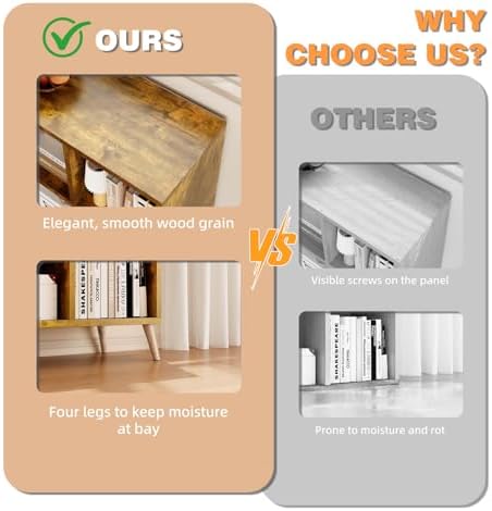 6 Cube Storage Organizer, Wood Bookcase - Image 6