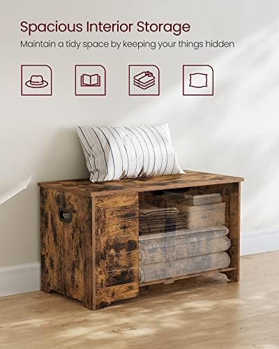 VASAGLE Storage Chest, 39.4 Inches Width Bench - Image 5
