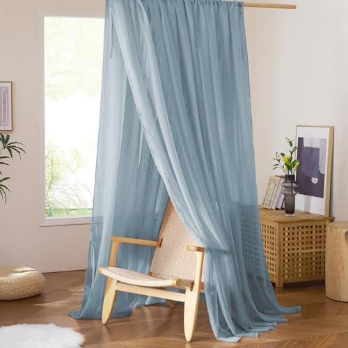 NICETOWN Stone Blue Kids Bed Canopy - Image 6
