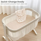 Konssy 2 Pack Muslin Bassinet Sheets - Image 5