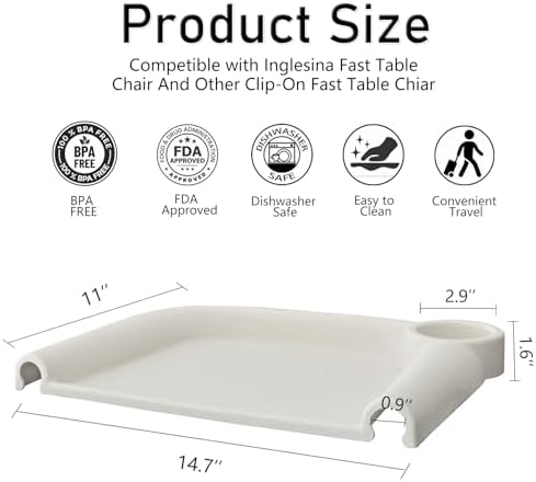 Baby Dining Tray for Inglesina Fast Table Chair Silicone Baby Dining Tray - Image 2