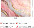 Shower Mat Non Slip 26.8 x 15.1 Inches, Rose Gold Marble Bathtub Mat Shower - Image 4