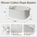 Cute White Woven Basket, Empty Gift Basket - Image 2