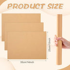 Fullhawl 60 Pcs Brown Paper Placemats, Disposable Rectangular Table Setting Mats - Image 2