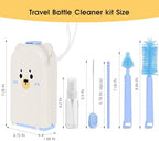 Travel Bottle Washing Kit with Storage Case, 7-in-1 Baby Travel Bottle Cleaner - Image 2