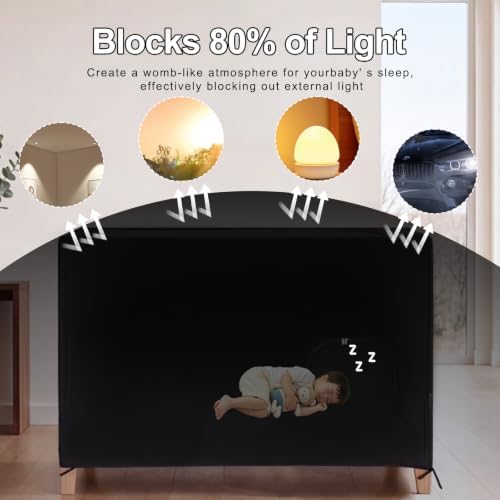 Blackout Crib Cover, Breathable Canopy - Image 4