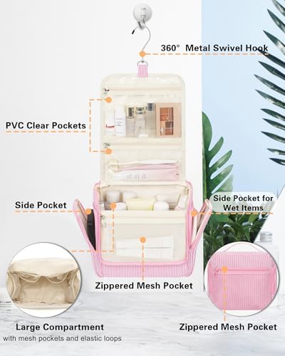 Relavel Travel Hanging Toiletry Bag, Makeup Bag - Image 2