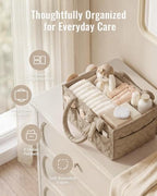 Blissful Diary Baby Diaper Caddy Organizer, Heart-Quilted - Image 3