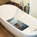 Bathtub Mat Non Slip 26.8x15.1In, Forest Deers Bath Mat - Image 5