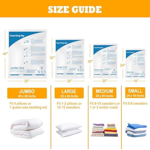 MEIQIHOME Vacuum Storage Bags, Space Saver Sealer Bags, Vacuum seal bags - Image 3