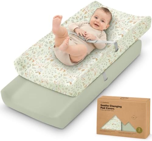 2-Pack Organic Changing Pad Covers by KeaBabies