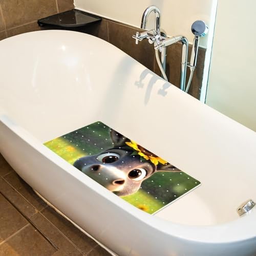 Bathtub Mat Non Slip 26.8x15.1 Inch, Donkey Shower Mat - Image 5