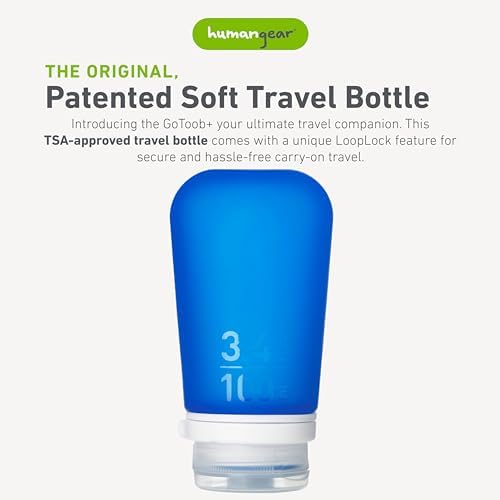 humangear GoToob+ | Refillable Silicone Travel Bottle | Locking Lid | Food-Safe - Image 2