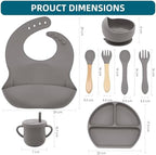 100% Silicone baby feeding set, BPA free Baby dishes set - Image 2