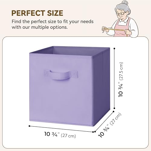 GRANNY SAYS 11 Inch Cube Storage Bins, Lavender Purple - Image 2