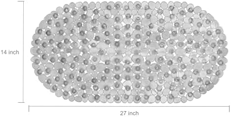 WELTRXE Pebbles Bathtub Mat Non Slip Oval Shower Mat - Image 6