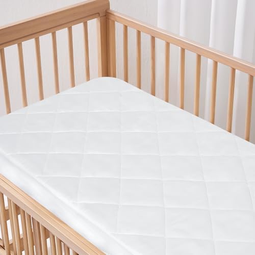 Mini Crib Mattress Protector 2 Pack Mini Crib Sheets Waterproof Pad Cover - Image 6