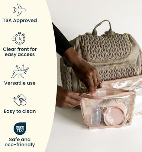 Tiny Twinkle Diaper Bag Organizing Pouches | 2 Pack Mess-Proof Travel Organizer - Image 5