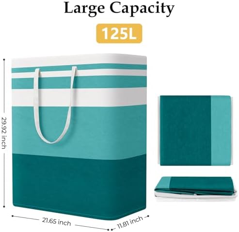StorageRight Laundry Basket Hamper, 125L Collapsible Clothes Storage - Image 2