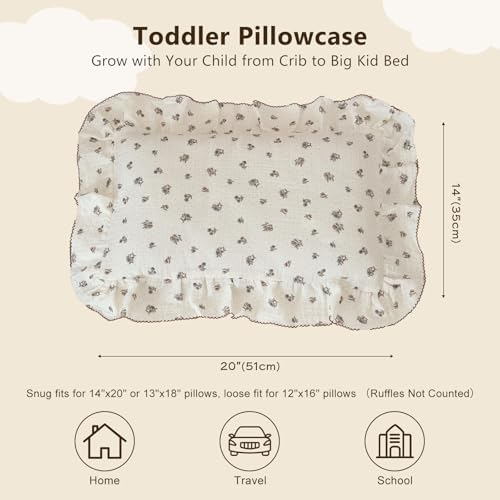 BuLuTu 100% Cotton Toddler Pillowcase - Image 2