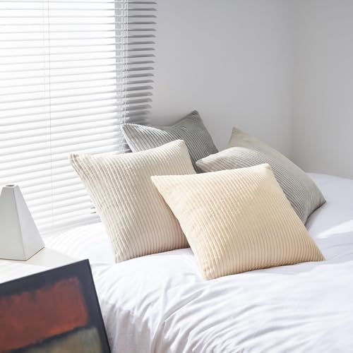 Topfinel 4 Packs Neutral Decorative Throw Pillows Covers 16x16 Inch - Image 5