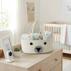 DECOMOMO Teddy Bear Basket, Large Diaper Caddy Basket - Image 2