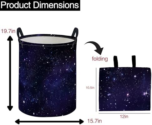 ESSME Kids Laundry Basket, Space Hamper Collapsible Canvas Storage Bin - Image 2