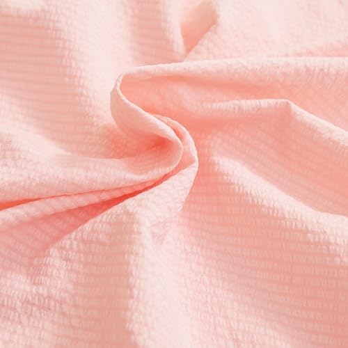 Caressma Pink Toddler Bedding Set Girls Seersucker Kids Comforter Set - Image 5