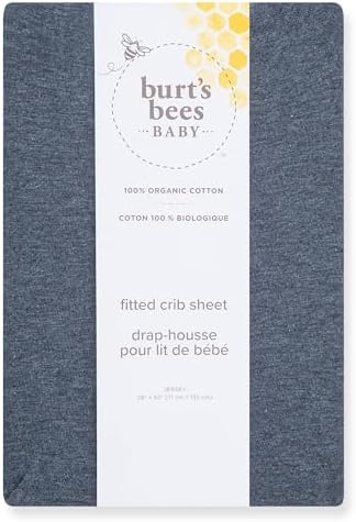 Burt's Bees Baby Organic Cotton Fitted Crib Sheet, Unisex Baby Beddings - Image 2